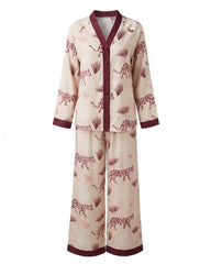 Blush Safari Button Pajama Set 6822 - Youlya - pajama set