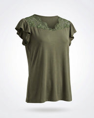 Olive Lace Pajama Set 6810 - Youlya - pajama set