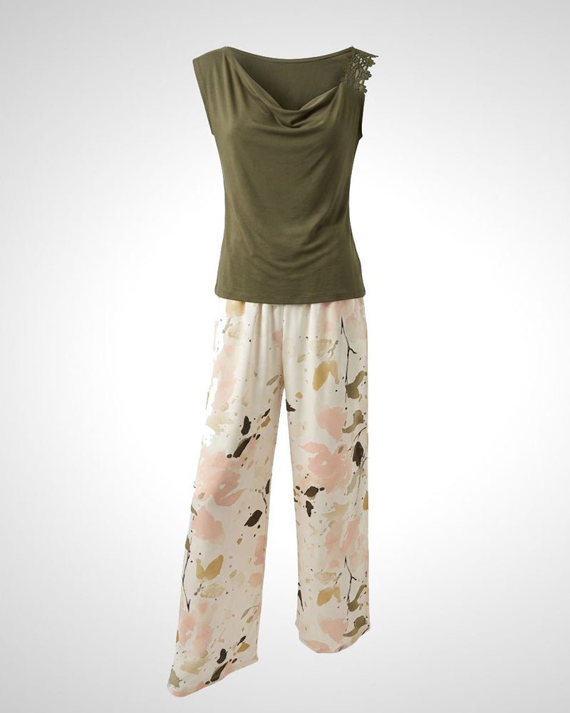 Olive Whisper Pajama Set 6808 - Youlya - pajama set