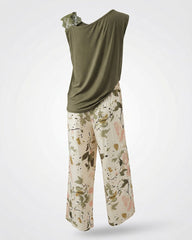 Olive Whisper Pajama Set 6808 - Youlya - pajama set