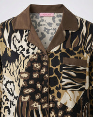 Wild Harmony Button Pajama Set 6826 - Youlya - pajama set