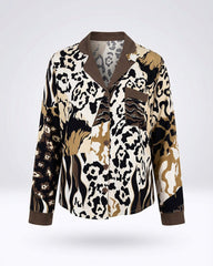 Wild Harmony Button Pajama Set 6826 - Youlya - pajama set