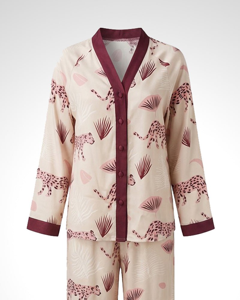 Blush Safari Button Pajama Set 6822 - Youlya - pajama set