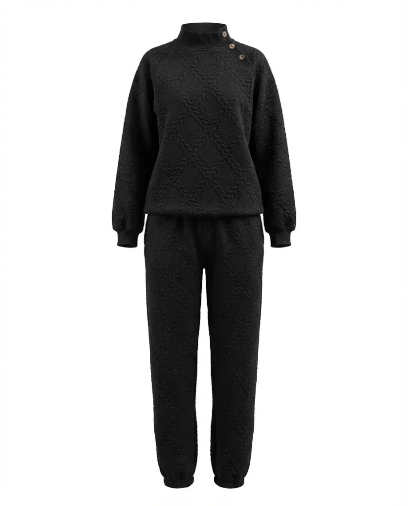Obsidian Weave Pajama Set 6712A - Youlya - winter pajama set