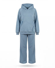 Slant Hoodie Pajama Set 6705 - Youlya - winter pajama set